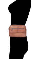 Bolso Bandolera Frye Nash Cuero Coñac 5 x 10.75 x 5 Pulgadas