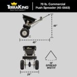 Esparcidor Comercial TerraKing Agri-Fab 45-0563 70 Libras Marco de Acero Inoxidable