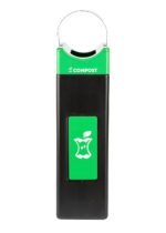 Commerical Zone Products Serie Avante™, contenedor de compost negro, 30 galones poco profundo, panel de compost verde, t