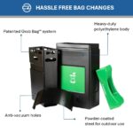 Commerical Zone Products Serie Avante™, contenedor de compost negro, 30 galones poco profundo, panel de compost verde, t