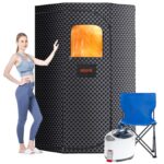 Sauna Portátil RRGFB FUL-8613 para el Hogar con Vaporizador de 3 Litros Control Remoto Silla Plegable Temporizador Ajust