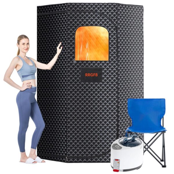 Sauna Portátil RRGFB FUL-8613 para el Hogar con Vaporizador de 3 Litros Control Remoto Silla Plegable Temporizador Ajust