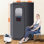 Sauna Portátil RRGFB FUL-8613 para el Hogar con Vaporizador de 3 Litros Control Remoto Silla Plegable Temporizador Ajust