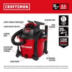 Aspiradora Húmedo Seco Craftsman CMXEVBE17595 16 Galones 6.5 HP Pico con Aspiradora Portátil Craftsman CMXEVBE17250 2.5