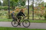 Asiento de bicicleta infantil Burley Dash RM montaje en bastidor con estante trasero color gris