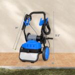 Lavadora a Presión Eléctrica COSTWAY GT-10365US-BL-SECY 2300 PSI 1.8 GPM Azul y Negro