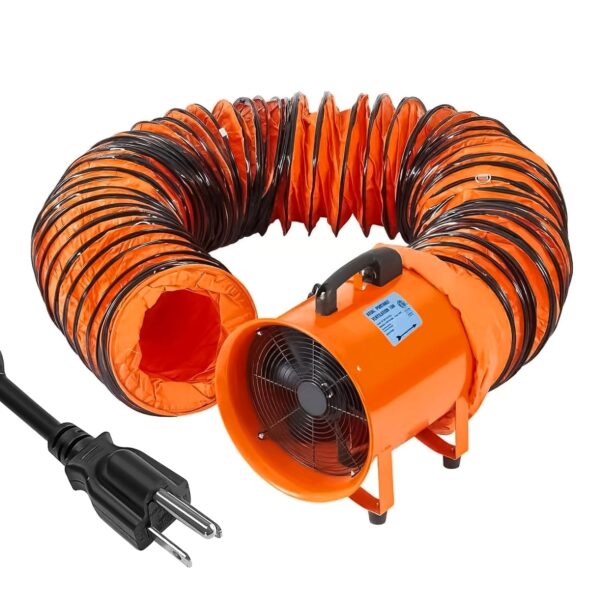 Ventilador Extractor EliteEdge FOyaxibxp-R3Pcvy3G24Jwncp 12 Pulgadas 580 W Manguera 32.8 Pies Naranja