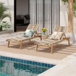 Juego de 2 Tumbonas Ajustables Christopher Knight Home Modelo 321116 Marco de Madera de Acacia Asientos de Cuerda Teca y