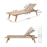 Juego de 2 Tumbonas Ajustables Christopher Knight Home Modelo 321116 Marco de Madera de Acacia Asientos de Cuerda Teca y