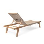 Juego de 2 Tumbonas Ajustables Christopher Knight Home Modelo 321116 Marco de Madera de Acacia Asientos de Cuerda Teca y