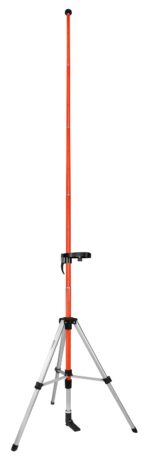 Johnson Level & Tool 40-6302 - Poste láser ajustable de 11 pies con trípode de aluminio, roscas de 1/4"-20 y 5/8"-11, ac