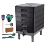 Worm Nerd Kit de inicio de contenedor de compostaje de gusanos de 5 bandejas con fibra de coco, medidor de pH de humedad