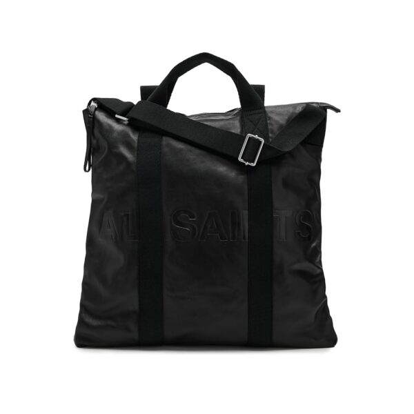 Mochila AllSaints Kei M002XB Piel de Cordero Negro Convertible en Bolso 20 Litros