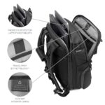Mochila de Viaje Travelpro Altitude 430240001 Expandible para Laptop de 16 Pulgadas 25-30 Litros Negro Azabache Resisten