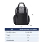 Mochila de Viaje Travelpro Altitude 430240001 Expandible para Laptop de 16 Pulgadas 25-30 Litros Negro Azabache Resisten