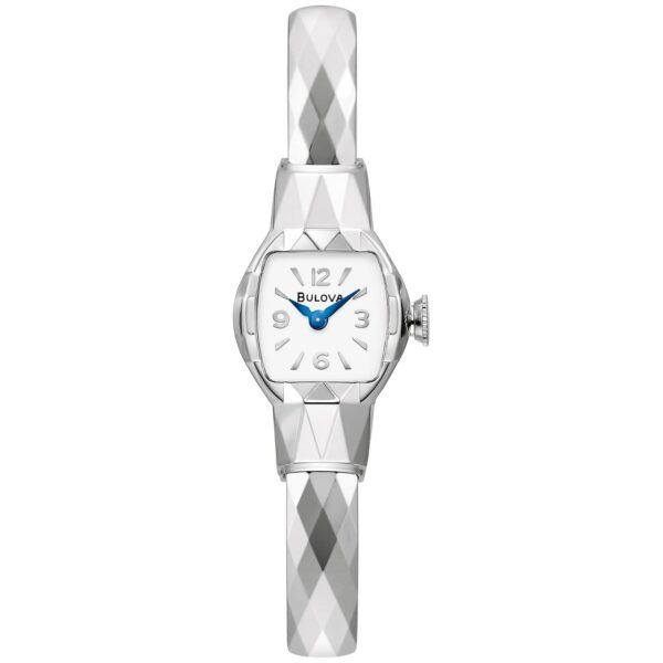 Reloj Bulova American Girl 96L333 Acero Inoxidable Plateado Caja Tonneau Cristal de Zafiro Esfera Blanca Edición Limitad