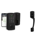 Cerradura Inteligente Kwikset Halo Select Wi-Fi y Matter Juego de Manijas Praga Negro Mate