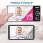 Monitor para Bebé VTech Smart HD Plus WiFi Pantalla 5.5 Pulgadas Zoom 24X Visión Nocturna Blanco