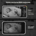 Monitor para Bebé VTech Smart HD Plus WiFi Pantalla 5.5 Pulgadas Zoom 24X Visión Nocturna Blanco