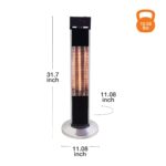 Calentador de Torre Infrarrojo LifeSmart PD15R Exterior Negro 1500 Vatios