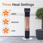 Calentador de Torre Infrarrojo LifeSmart PD15R Exterior Negro 1500 Vatios
