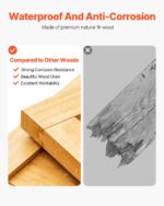 Cobertizo de Almacenamiento VEVOR HL-002 Madera de Abeto Marco de Metal Galvanizado Puertas Dobles con Cerradura 55.12 x