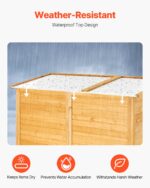 Cobertizo de Almacenamiento VEVOR HL-002 Madera de Abeto Marco de Metal Galvanizado Puertas Dobles con Cerradura 55.12 x