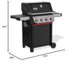 Parrilla de Gas Weber Spirit E-425 4 Quemadores Negro 19000 BTU
