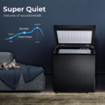 Electactic Congelador de 1.8 pies cúbicos con 2 cestas extraíbles, congelador compacto de pie con puerta superior abiert