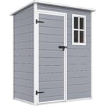 Cobertizo de Almacenamiento DWVO MADWVPdLTM Resina 5x3 pies con Piso Gris