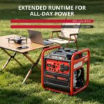Generador Inversor Portátil AMERISUN AM5041C 4500 Vatios a Gas Rojo y Negro