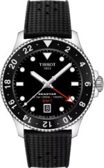 Reloj Tissot Seastar 1000 Quartz GMT T1208521705100 Caja de Acero Inoxidable 40 mm Cristal de Zafiro Sintético