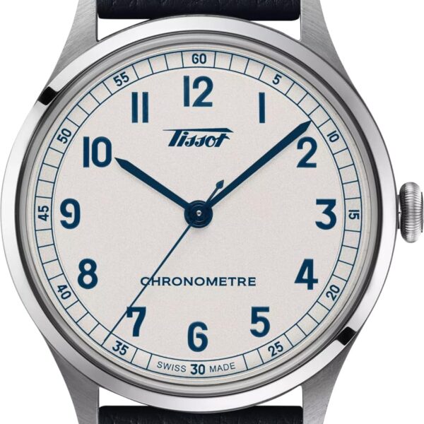 Reloj Tissot Heritage 1938 Automático COSC T1424641603200 Caja de Acero Inoxidable 39 mm Correa de Cuero Azul
