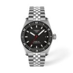 Reloj Tissot PR516 Powermatic 80 T1494071105100 Caja de Acero Inoxidable 38 mm Esfera Negra Movimiento Automático Suizo