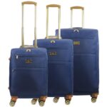 Juego de Equipaje Tommy Bahama TQML0004-410 3 Piezas 22 26 y 30 Pulgadas Azul con Ruedas Giratorias