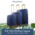 Juego de Equipaje Tommy Bahama TQML0004-410 3 Piezas 22 26 y 30 Pulgadas Azul con Ruedas Giratorias