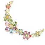 Collar Swarovski Idyllia Modelo 5709030 Multicolor Acabado Tono Dorado Flor Cristales