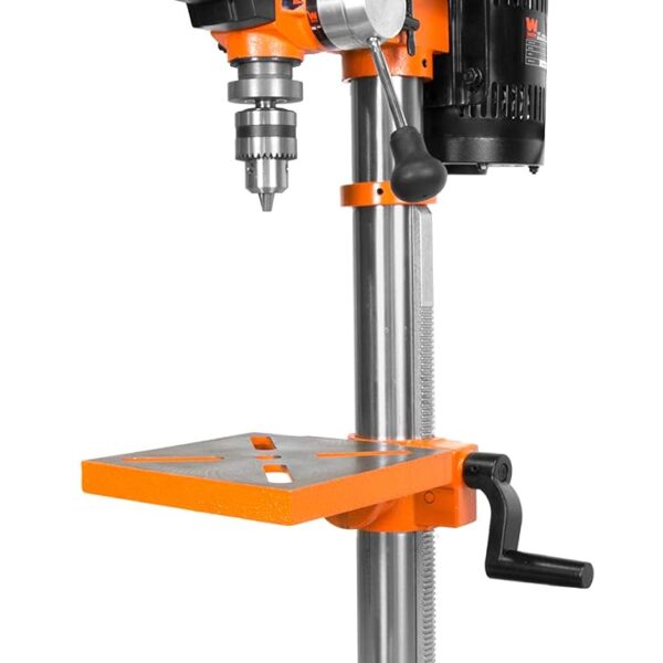 WEN Prensa de taladro de sobremesa de 10 pulgadas, motor de velocidad variable de 6.2 amperios con construcción de hierr