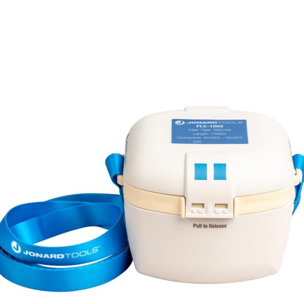Jonard Tools FLC-1002 Caja de lanzamiento de fibra óptica monomodo, 3,280.8 ft, carcasa compacta SC/UPC-SC/UPC con corre