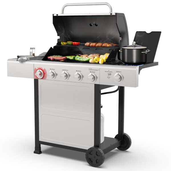 Parrilla de Gas Kenmore PG-40522S0LH 5 Quemadores 644 Pulgadas Cuadradas 66000 BTU Acero Inoxidable Plateado