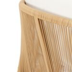 Juego de 2 Sillas de Mimbre Merax Madera de Acacia Ratán Sintético Beige