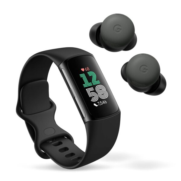 Paquete Fitbit Charge 6 Rastreador de Actividad con GPS y Google Pixel Buds Pro 2 Audífonos con Cancelación Activa de Ru