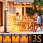 Calentador de Patio FLOWBREEZE 900H Infrarrojo 500 a 1500W 9 Niveles de Calor 42 Pulgadas con Control Remoto