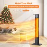 Calentador de Patio FLOWBREEZE 900H Infrarrojo 500 a 1500W 9 Niveles de Calor 42 Pulgadas con Control Remoto