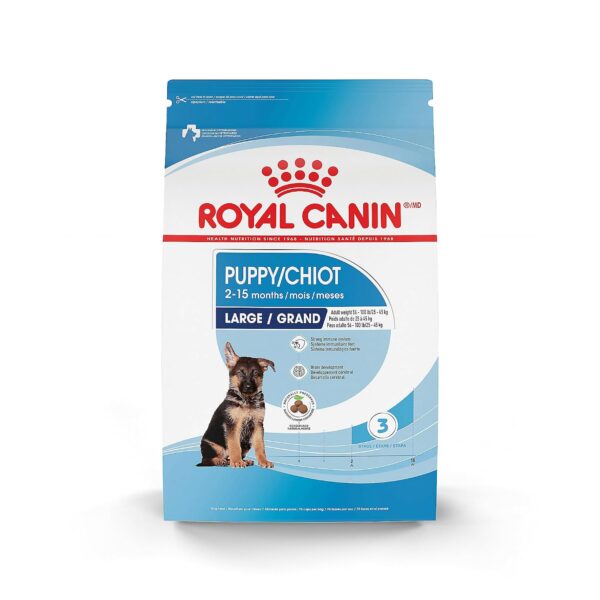 Alimento Seco para Cachorros de Raza Grande Royal Canin Size Health Nutrition Modelo 144936 Sabor Pollo Bolsa 40 lb