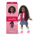Muñeca American Girl Truly Me JFH14 18 pulgadas ojos color avellana cabello rizado castaño oscuro piel muy profunda