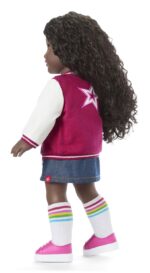 Muñeca American Girl Truly Me JFH14 18 pulgadas ojos color avellana cabello rizado castaño oscuro piel muy profunda
