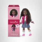 Muñeca American Girl Truly Me JFH14 18 pulgadas ojos color avellana cabello rizado castaño oscuro piel muy profunda