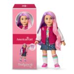 Muñeca American Girl Truly Me JFH08 18 pulgadas ojos azul claro cabello ondulado morado y rosa piel clara vinilo