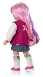 Muñeca American Girl Truly Me JFH08 18 pulgadas ojos azul claro cabello ondulado morado y rosa piel clara vinilo
